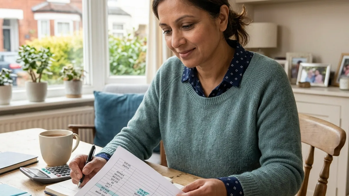 A person reviewing a monthly budget, representing how spousal maintenance is assessed by need and affordability